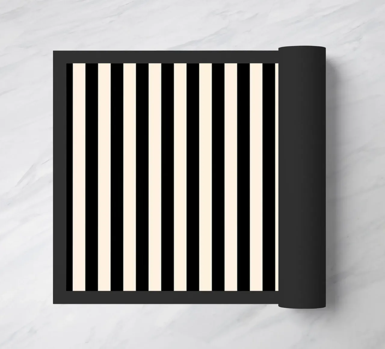 Minimal Basic Bold Stripes | Nero e Avorio zerbino da Beauty in Simplicity
