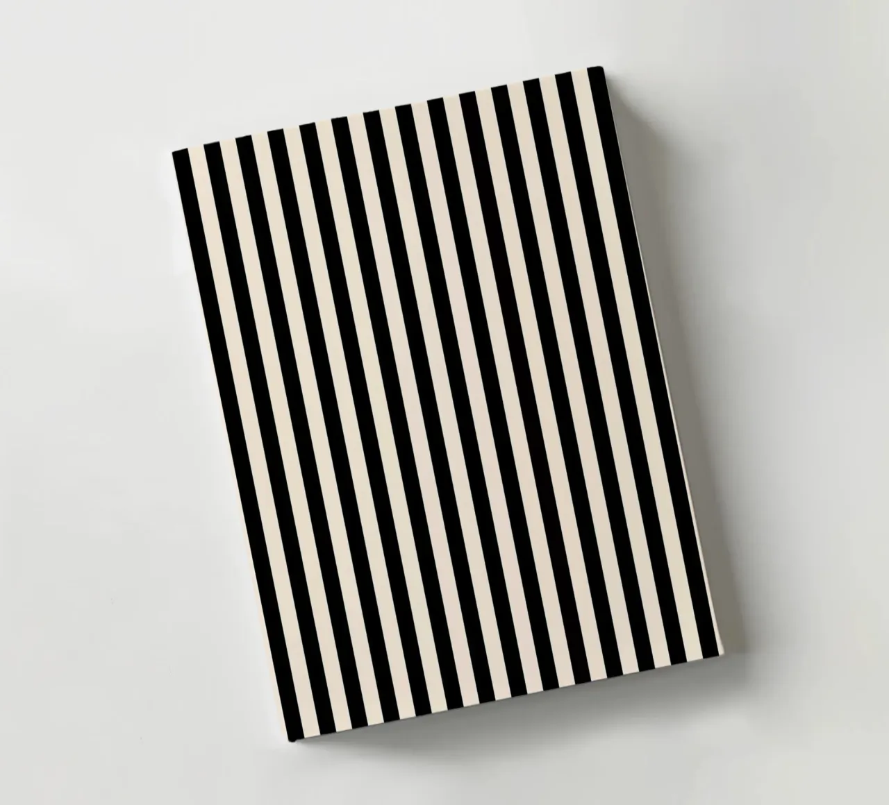 Minimal Basic Bold Stripes | Black and Ivory notebook by Beauty in Simplicity