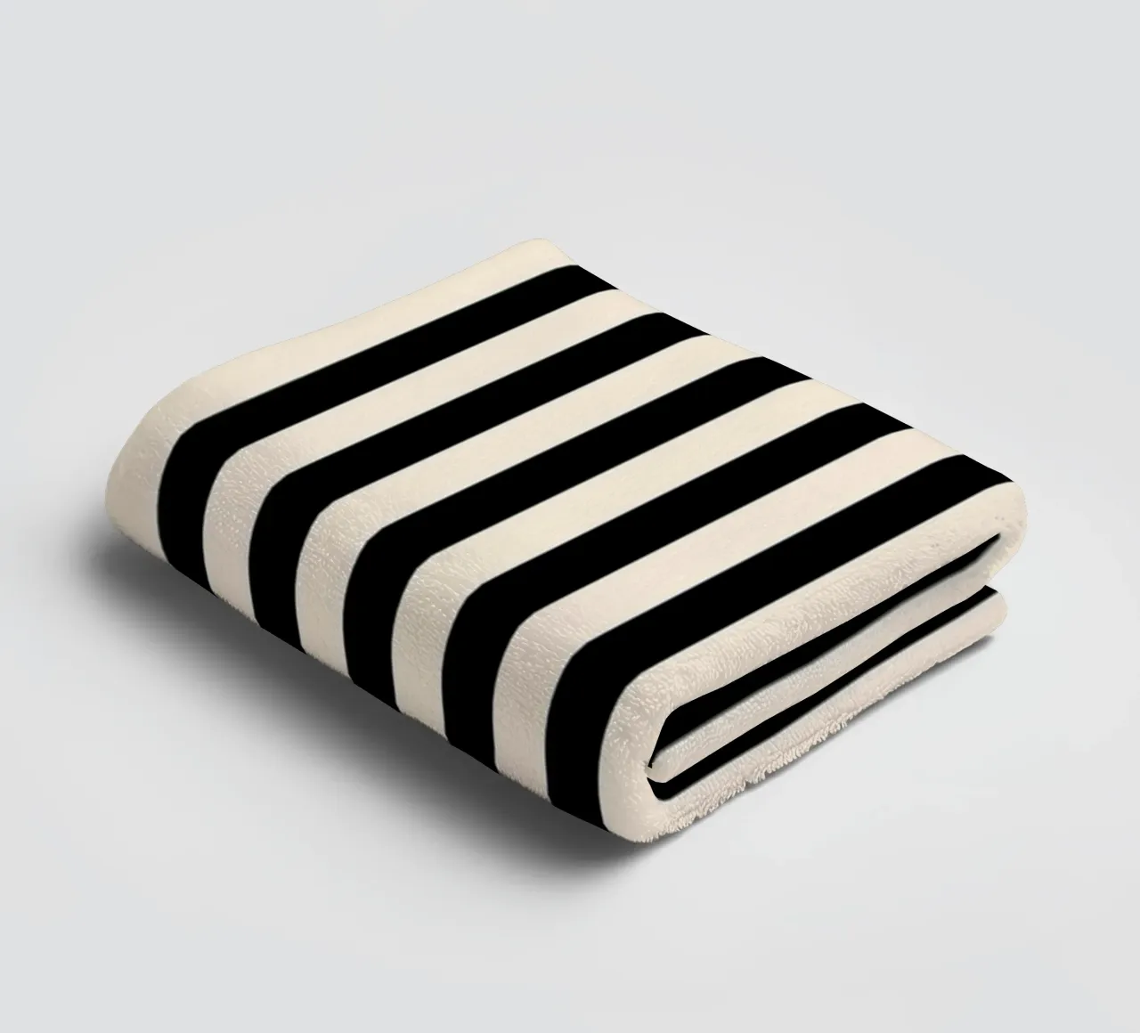 Minimal Basic Bold Stripes | Nero e Avorio asciugamano da bagno da Beauty in Simplicity