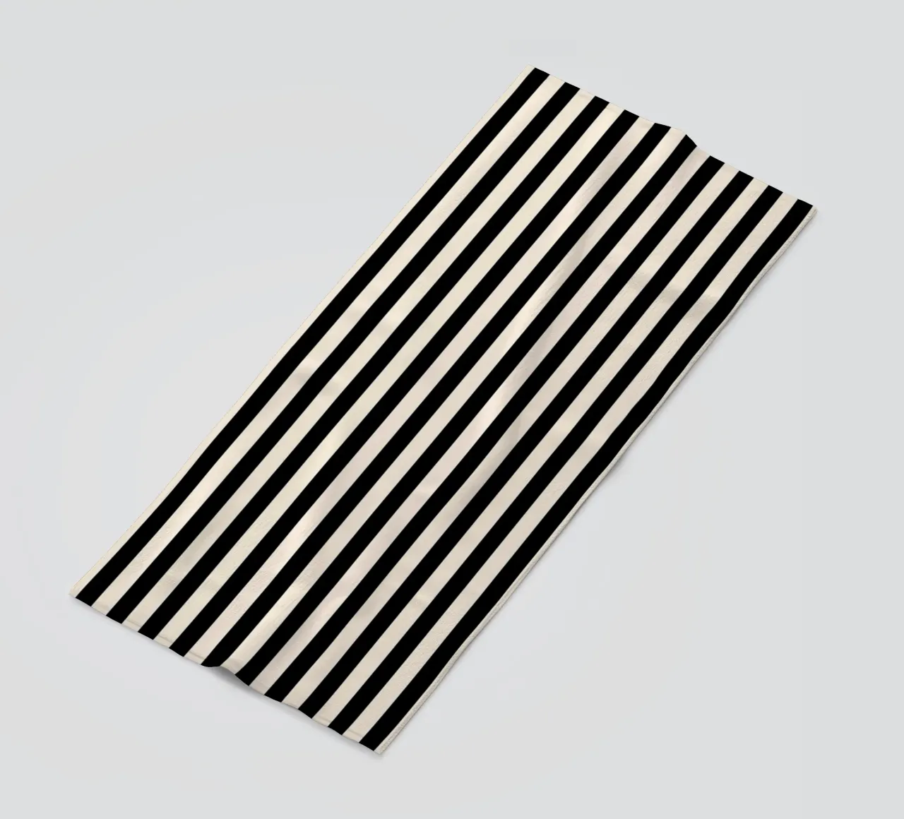 Minimal Basic Bold Stripes | Nero e Avorio telo mare da Beauty in Simplicity