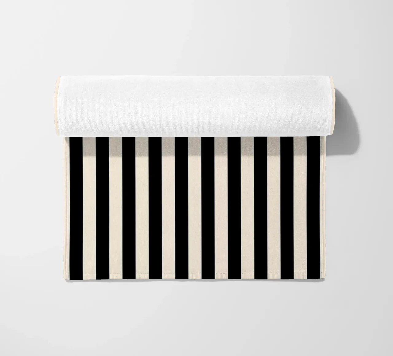 Minimal Basic Bold Stripes | Nero e Avorio telo mare da Beauty in Simplicity