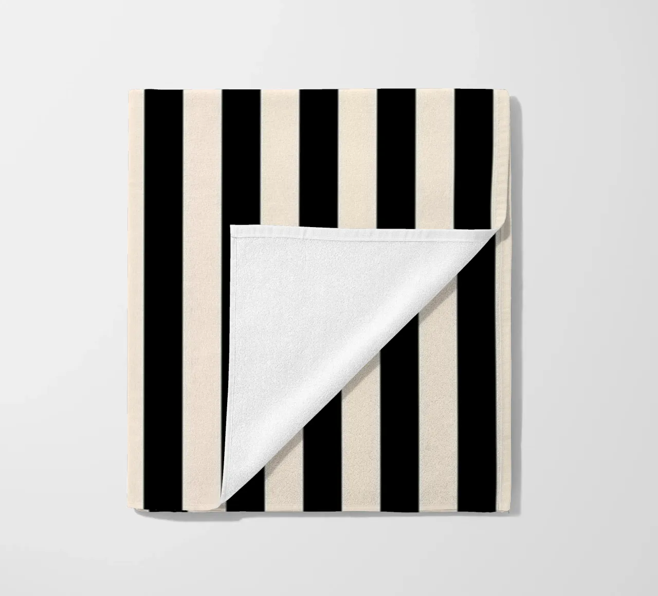 Minimal Basic Bold Stripes | Nero e Avorio telo mare da Beauty in Simplicity