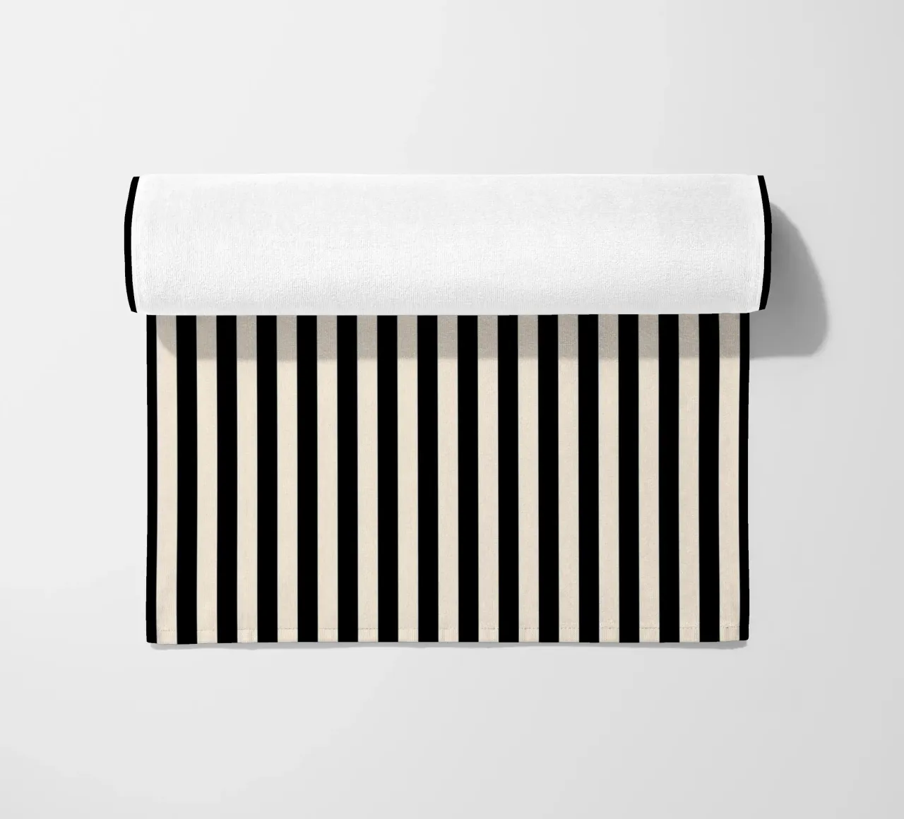 Minimal Basic Bold Stripes | Nero e Avorio telo mare da Beauty in Simplicity