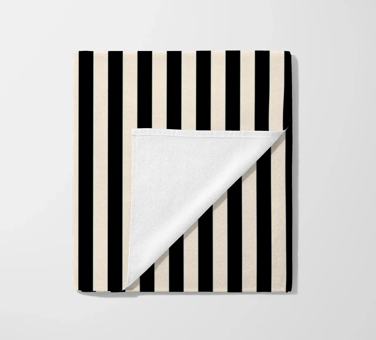 Minimal Basic Bold Stripes | Nero e Avorio telo mare da Beauty in Simplicity