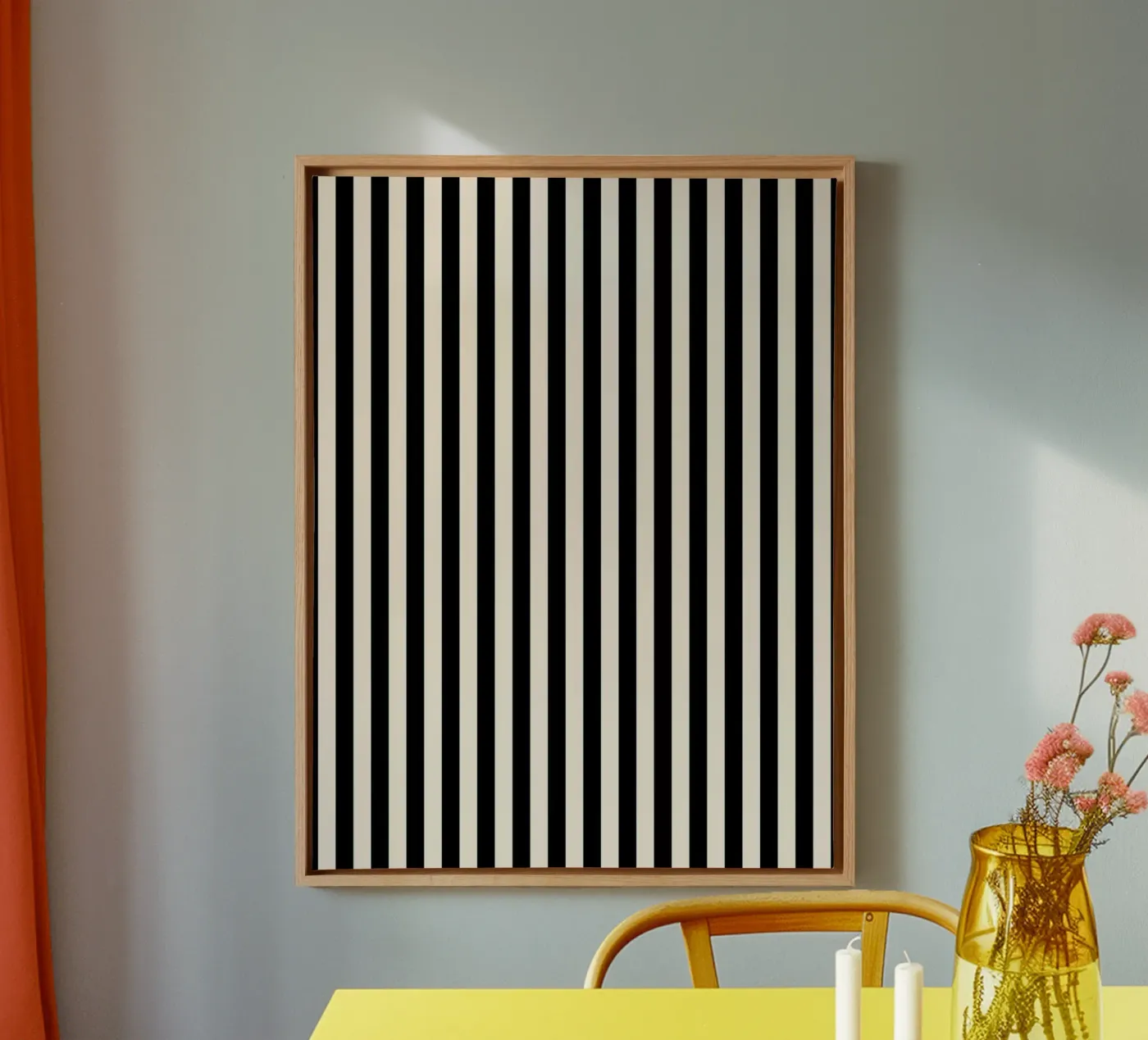 Minimal Basic Bold Stripes | Nero e Avorio tela da Beauty in Simplicity