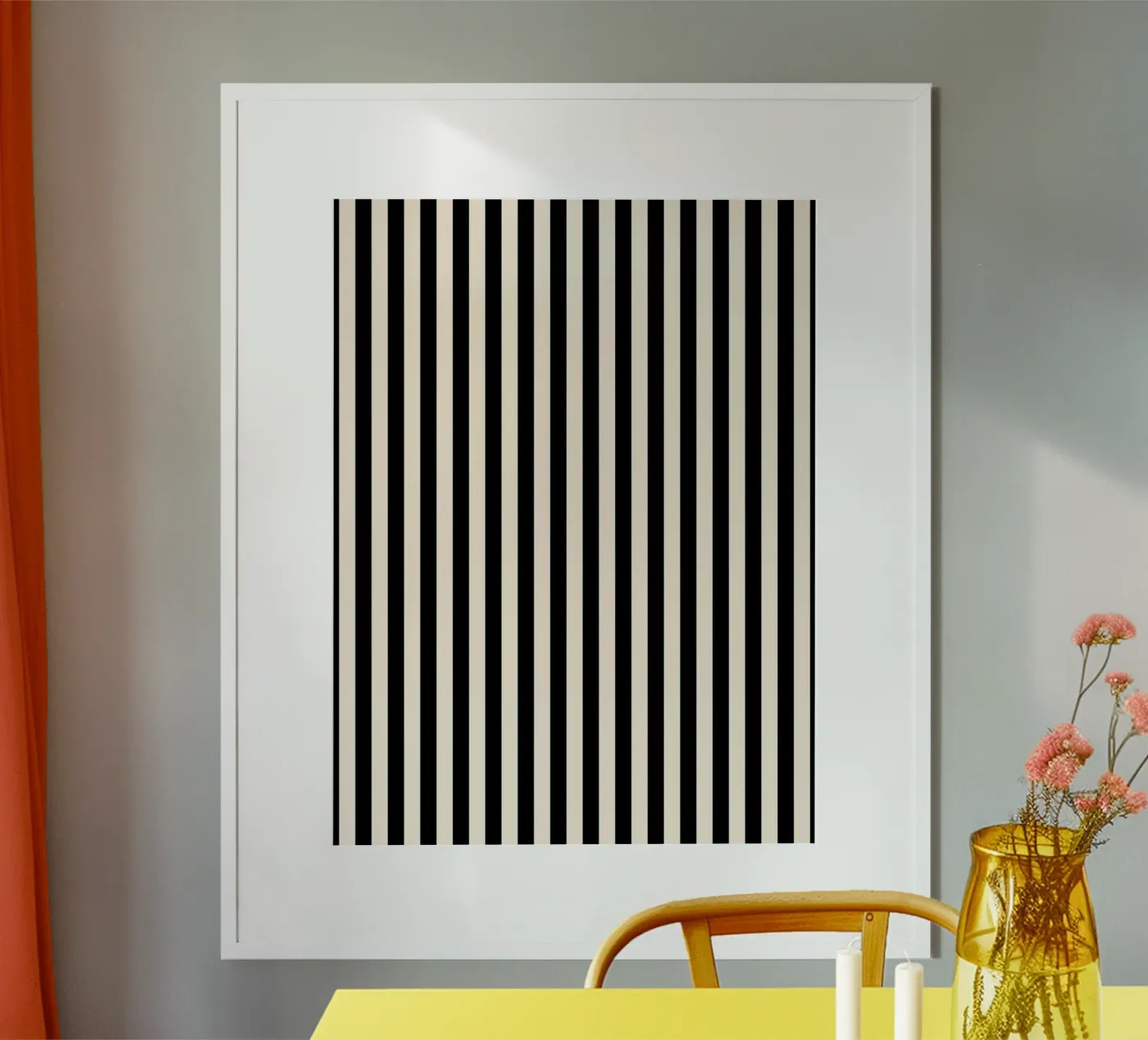 Minimal Basic Bold Stripes | Nero e Avorio poster da Beauty in Simplicity