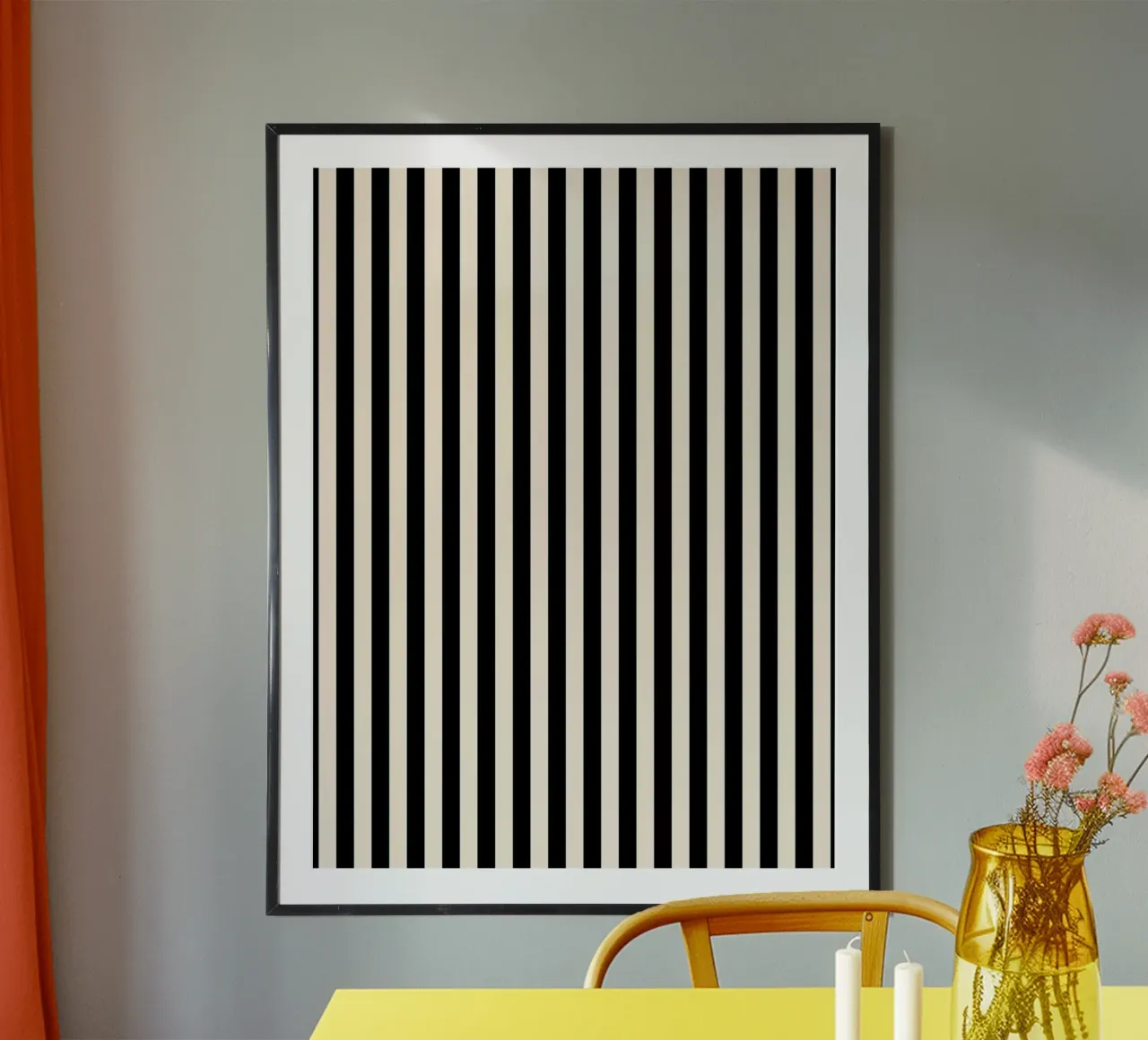 Minimal Basic Bold Stripes | Nero e Avorio poster da Beauty in Simplicity