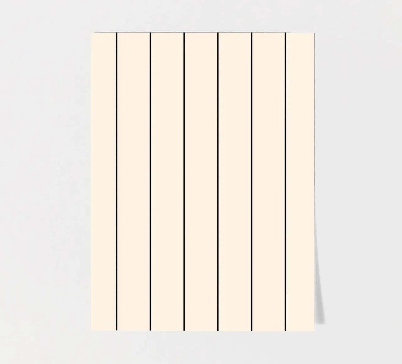 Minimal Basic Classic Stripes | Black on Ivory sticker sheet by Beauty in Simplicity