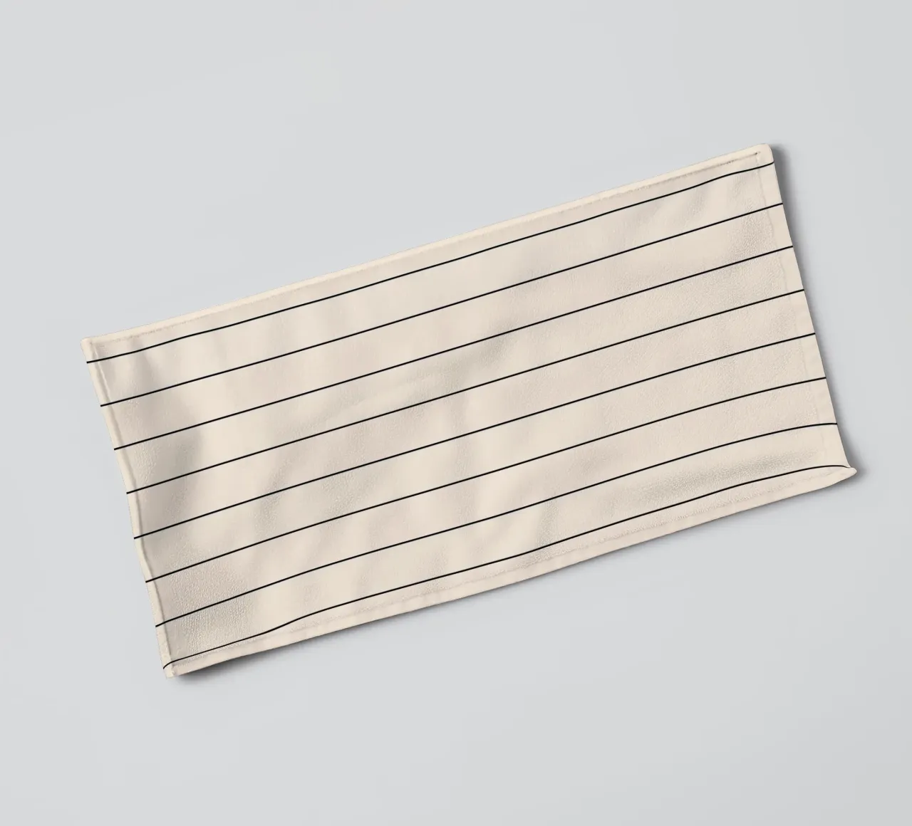 Minimal Basic Classic Stripes | Nero su Avorio asciugamano da bagno da Beauty in Simplicity
