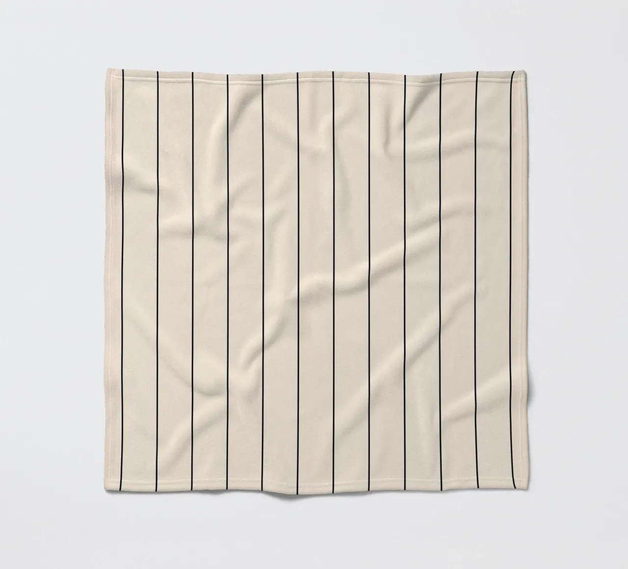 Minimal Basic Klassisch gestreift | Schwarz auf Elfenbein Fleecedecke von Beauty in Simplicity