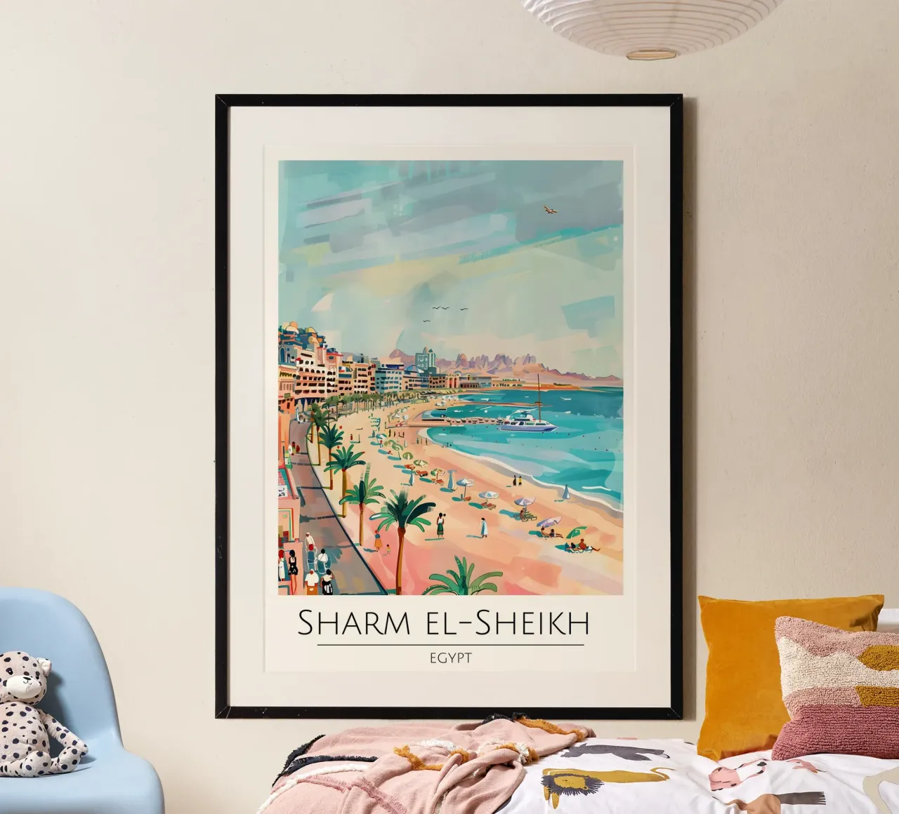 Paesaggio costiero pop art di Sharm El Sheikh poster da homdeco