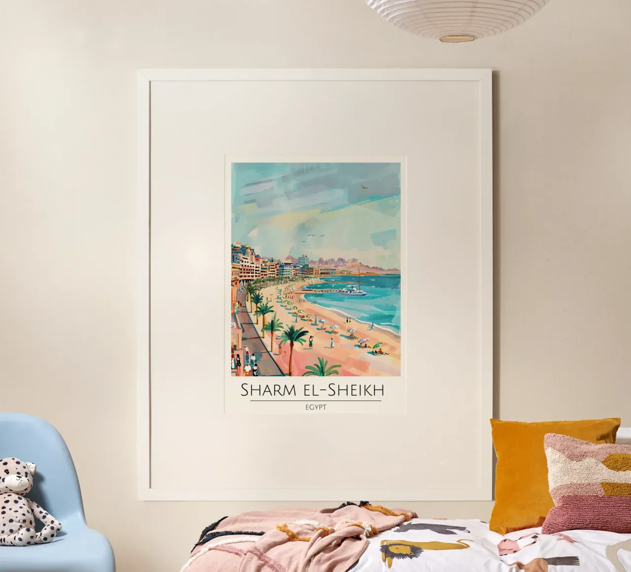 Paesaggio costiero pop art di Sharm El Sheikh poster da homdeco