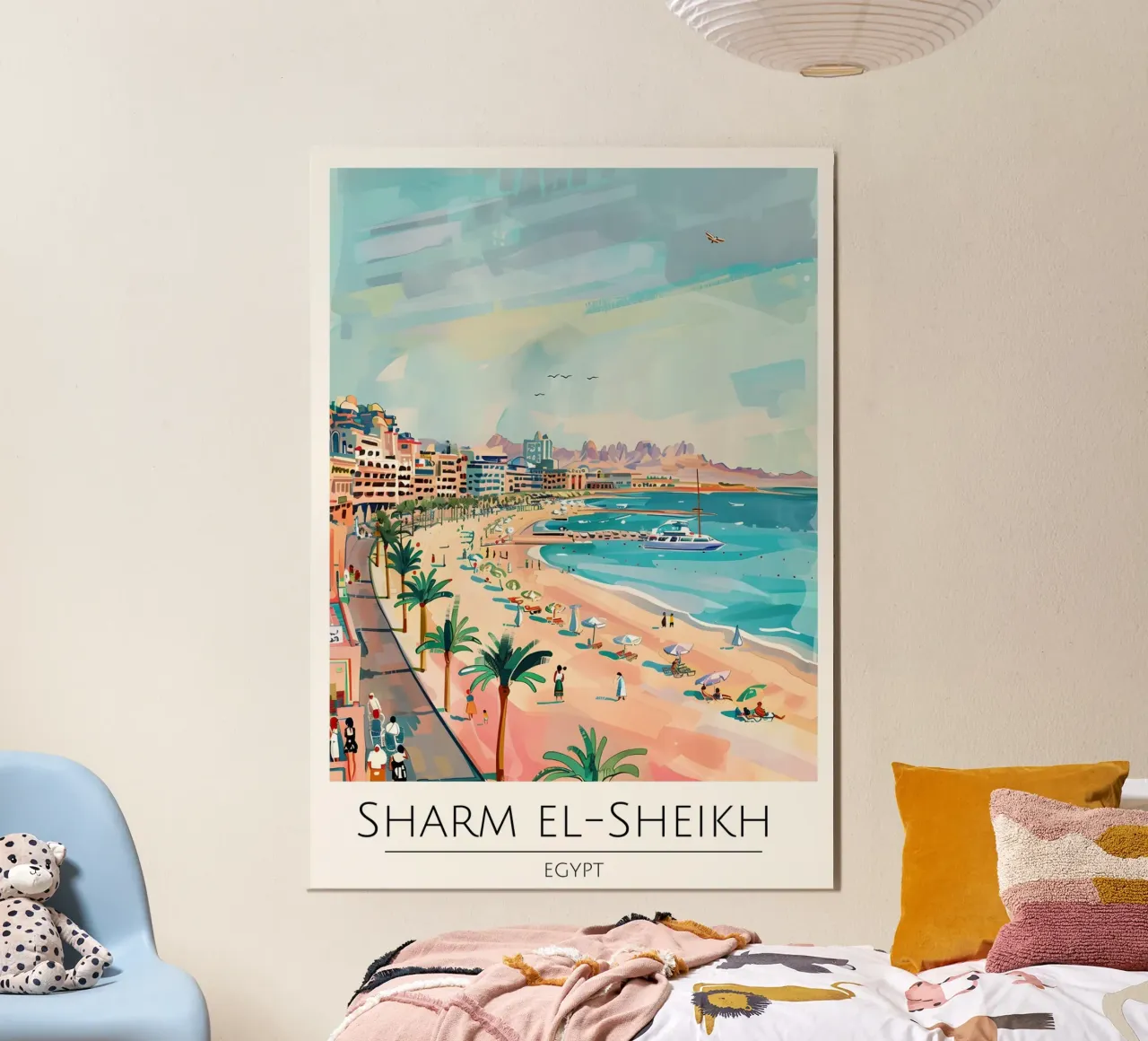 Paesaggio costiero pop art di Sharm El Sheikh poster da homdeco