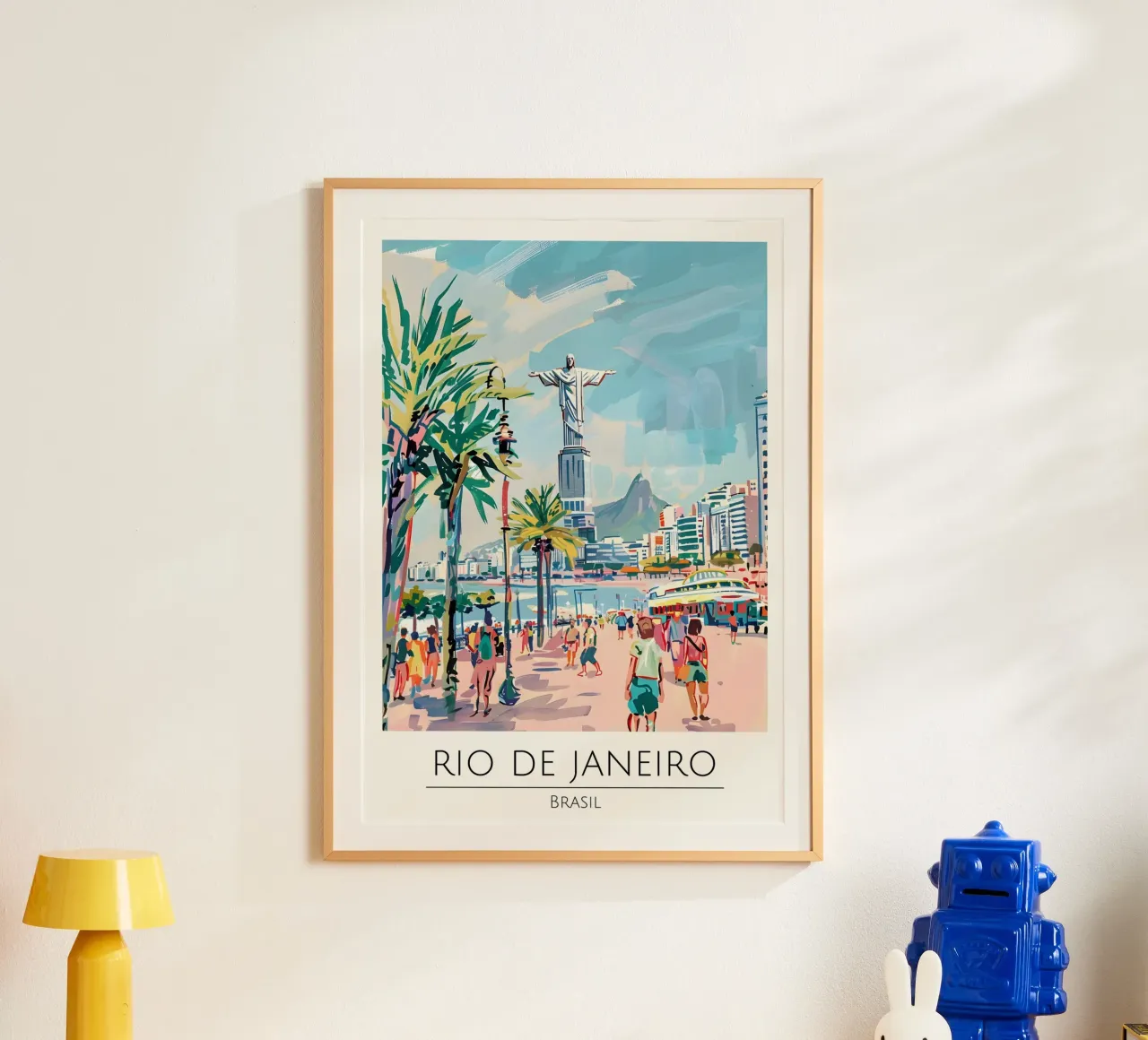 Rio de Janeiro Cristo Redentore Pop Art poster con telaio in alluminio da homdeco