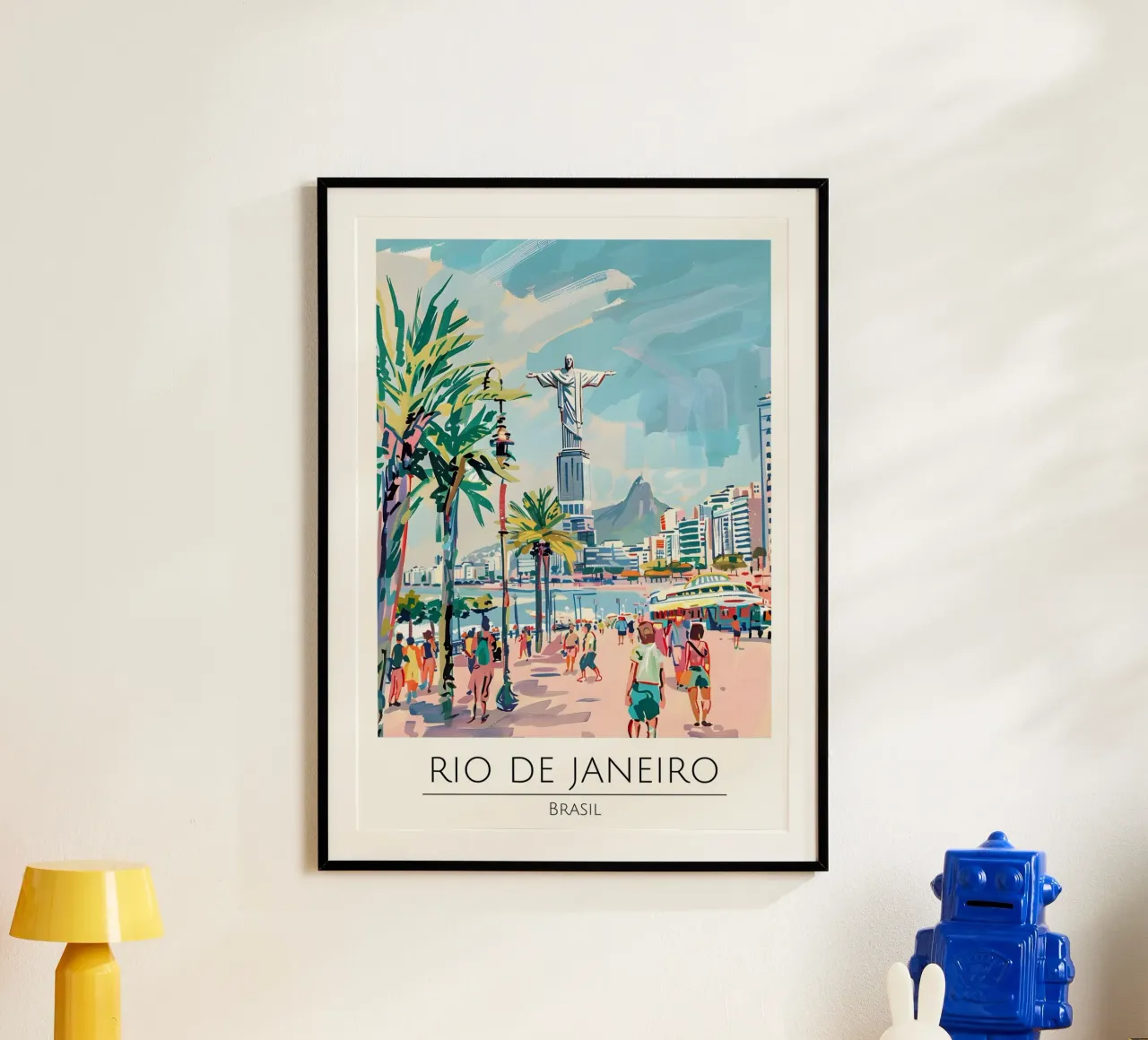 Rio de Janeiro Cristo Redentore Pop Art poster con telaio in alluminio da homdeco