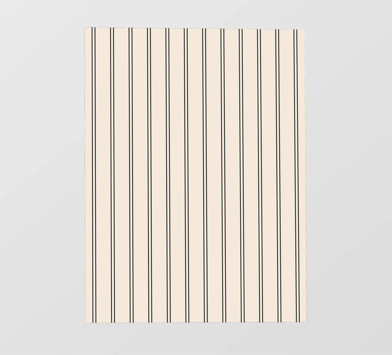 Minimal Basic Classic Doppia Striscia | Nero su Avorio telo in pvc da Beauty in Simplicity