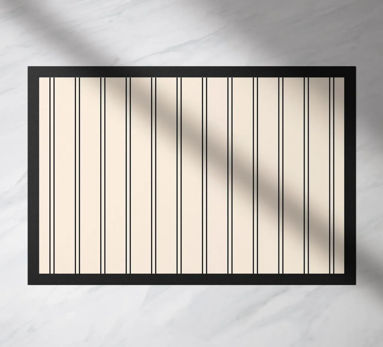 Minimal Basic Classic Doppia Striscia | Nero su Avorio zerbino da Beauty in Simplicity