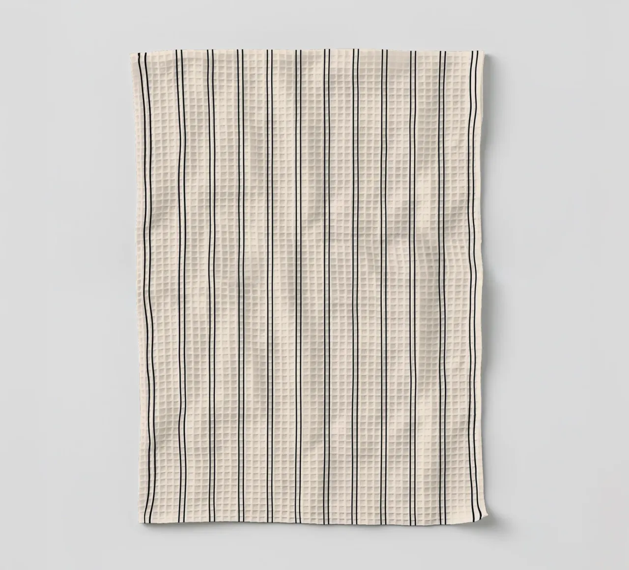 Minimal Basic Classic Doppia Striscia | Nero su Avorio canovaccio da cucina da Beauty in Simplicity