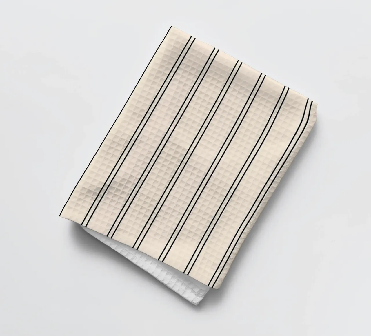 Minimal Basic Classic Doppia Striscia | Nero su Avorio canovaccio da cucina da Beauty in Simplicity