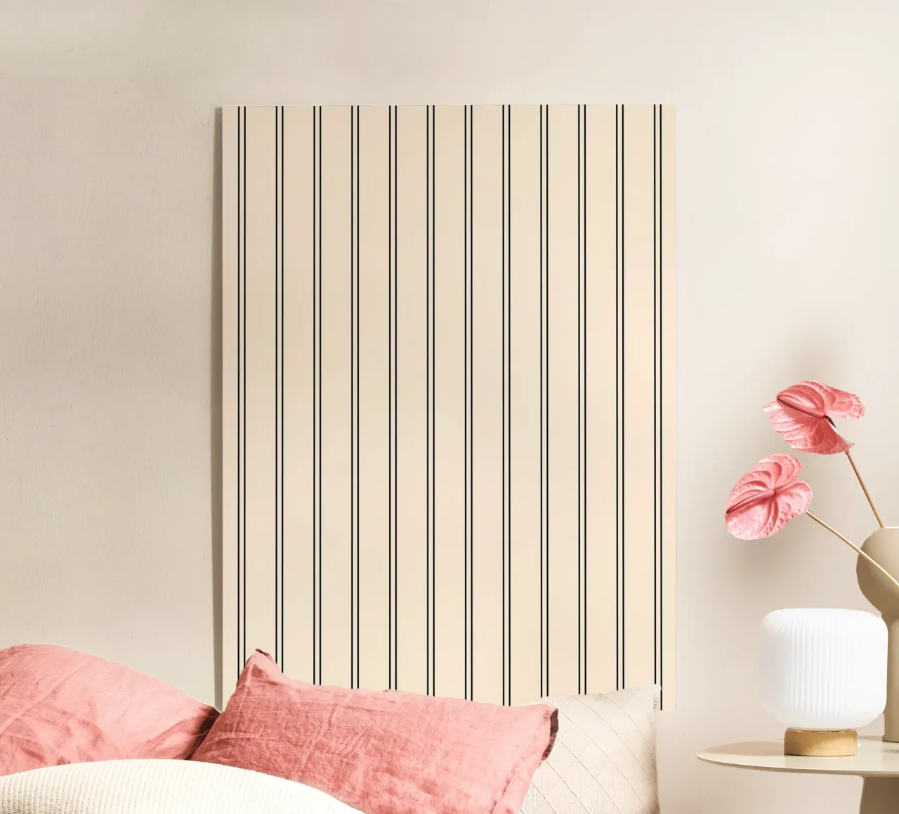 Minimal Basic Classic Doppia Striscia | Nero su Avorio plexiglass da Beauty in Simplicity
