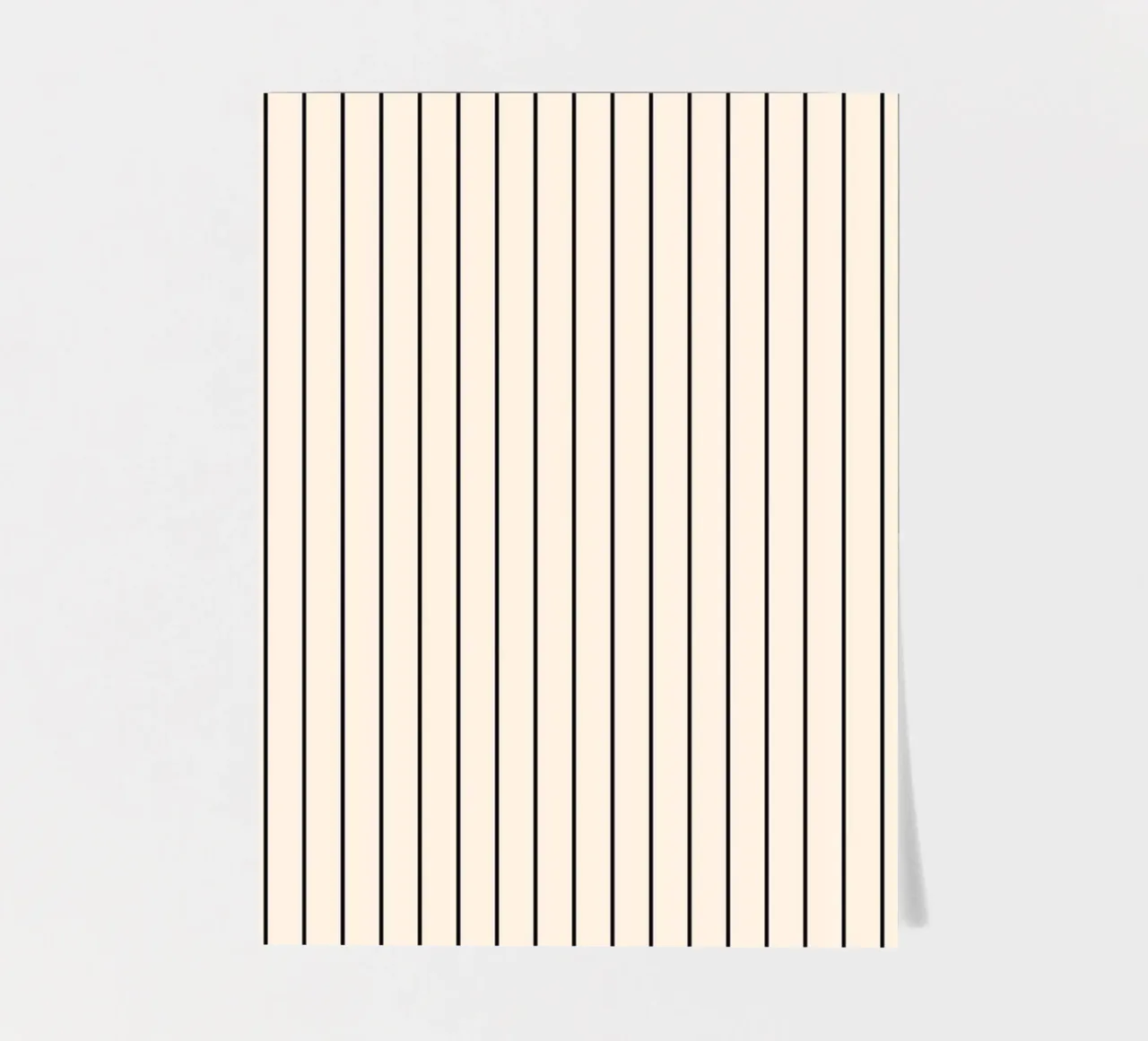 Minimal Basic Klassischer Nadelstreifen | Schwarz auf Elfenbein Stickerbogen von Beauty in Simplicity