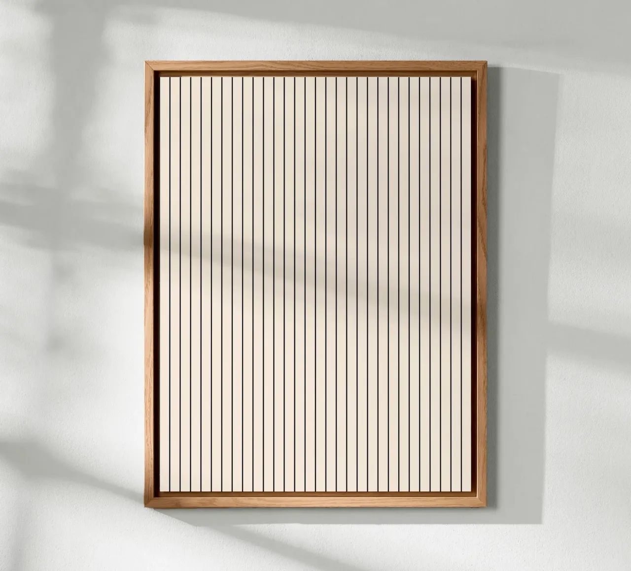 Minimal Basic Classic Pinstripe | Nero su Avorio alluminio dibond da Beauty in Simplicity