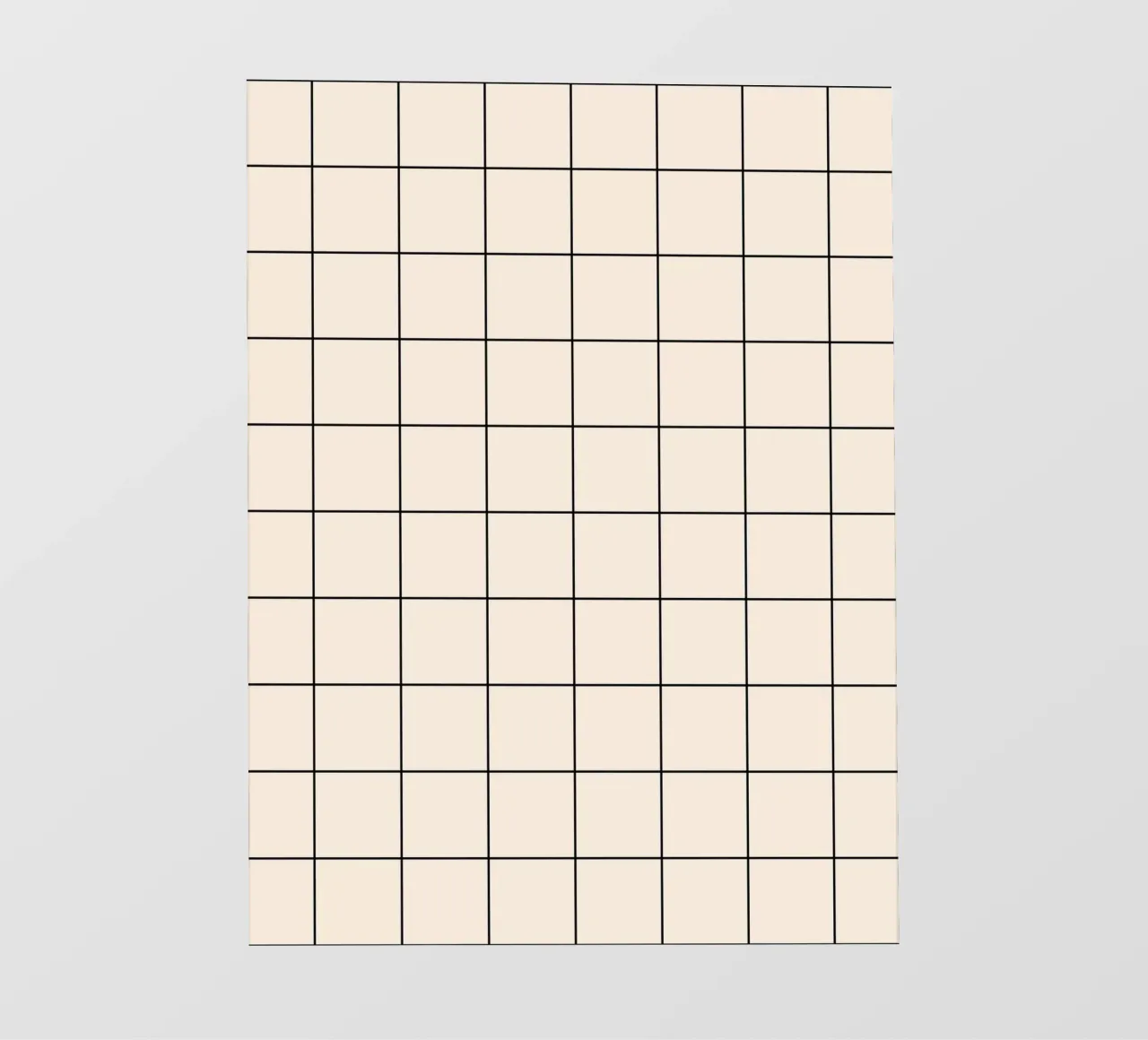Minimal Basic Classic Grande Griglia | Nero su Avorio pellicola backlit da Beauty in Simplicity