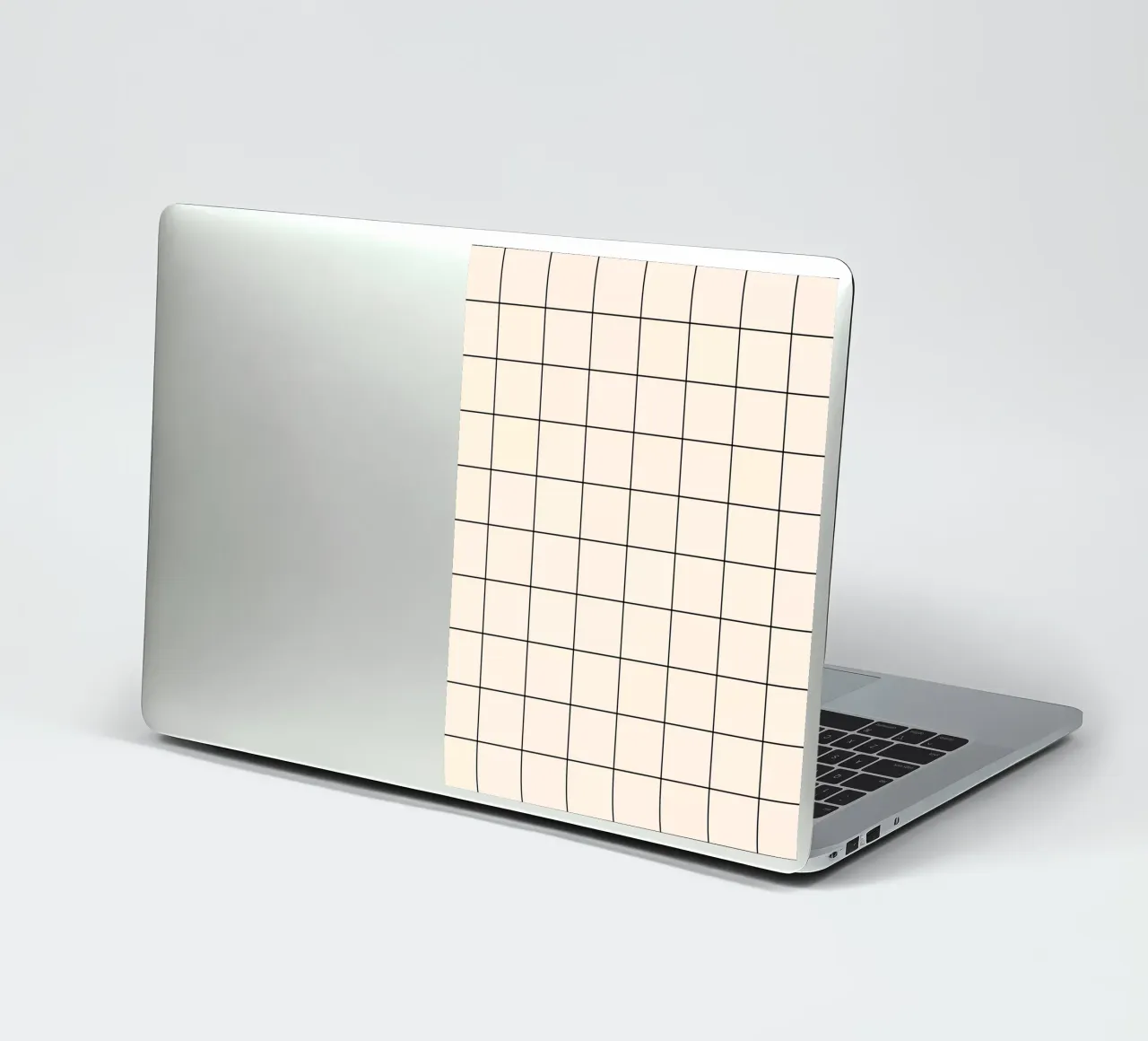 Minimal Basic Classic Big Grid | Black on Ivory sticker by Beauty in Simplicity