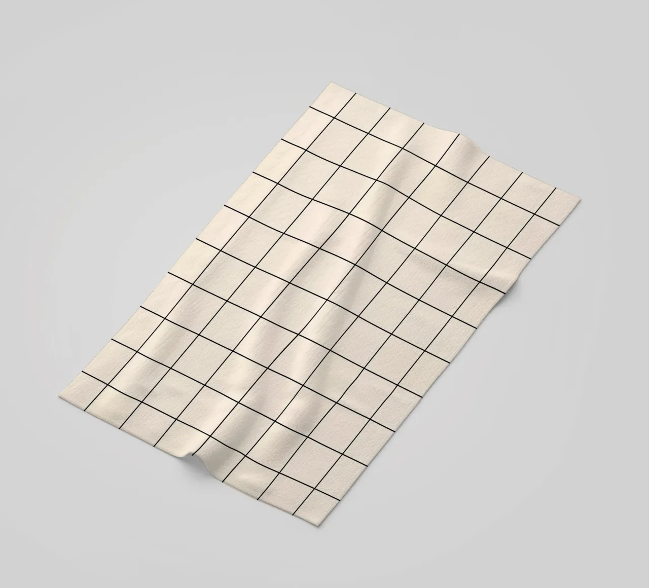 Minimal Basic Classic Grande Griglia | Nero su Avorio telo mare da Beauty in Simplicity