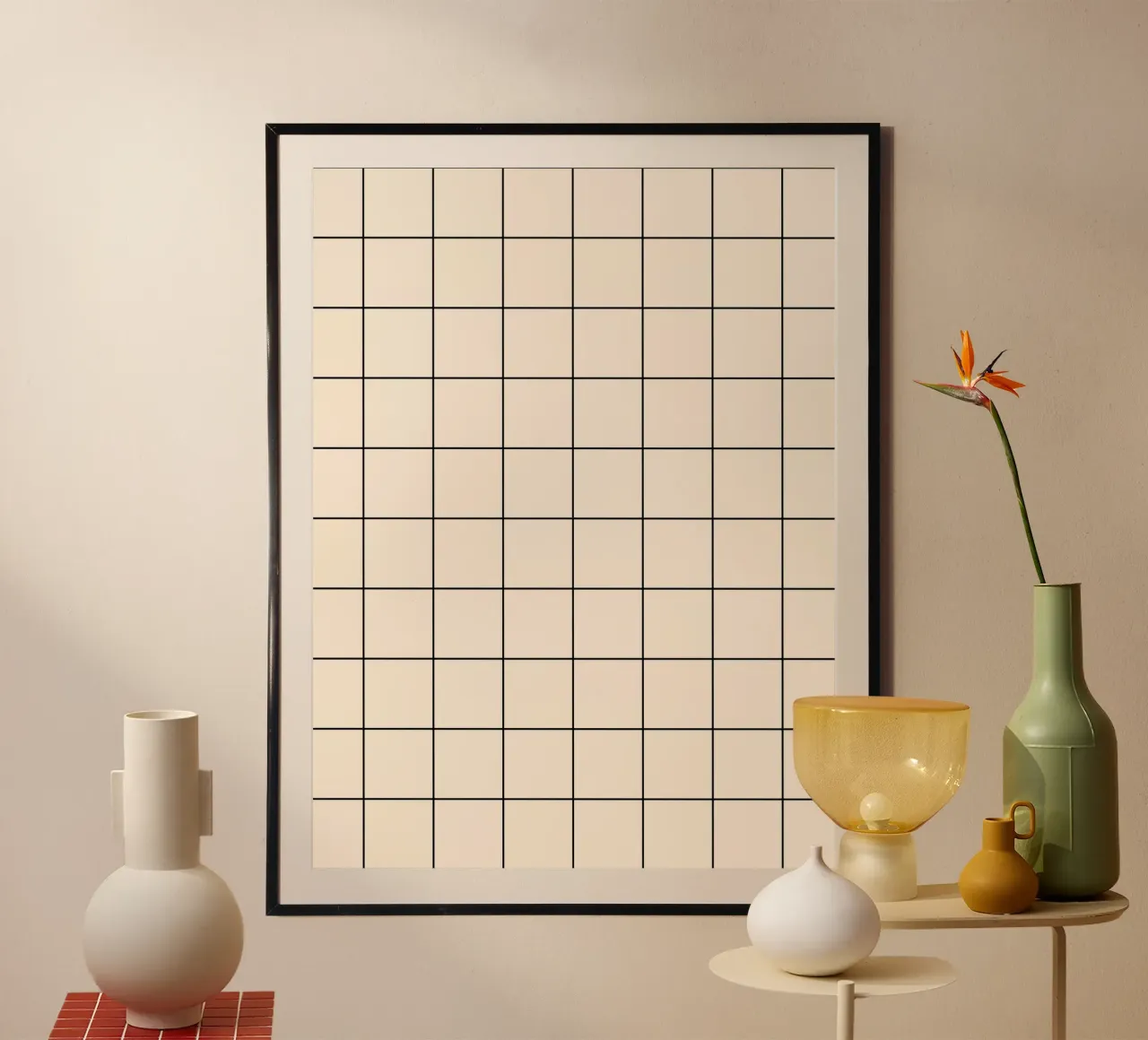 Minimal Basic Classic Big Grid | Schwarz auf Elfenbein Hahnemühle von Beauty in Simplicity