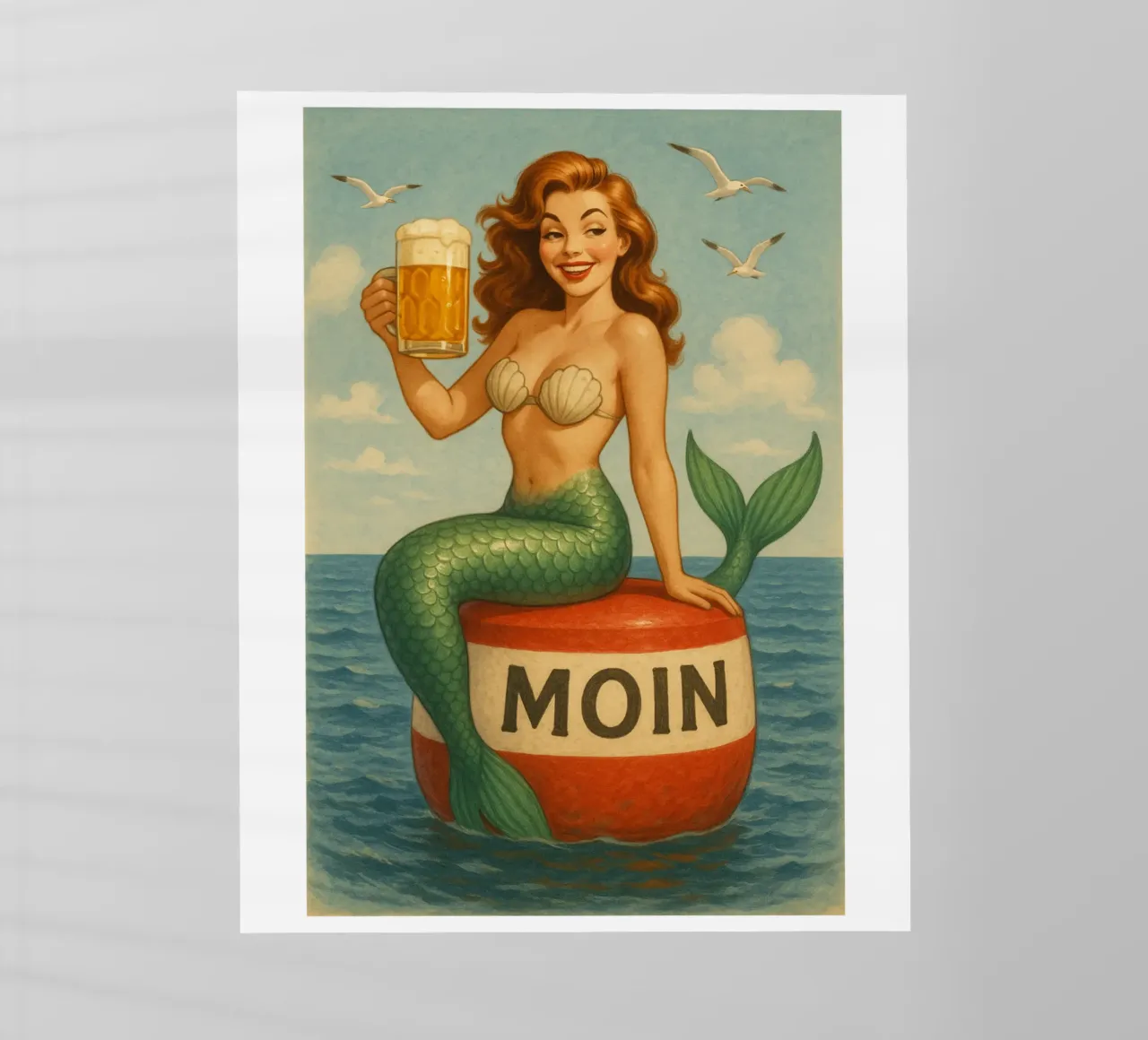 Nixe mit Bier pellicola backlit da Fies&Fein