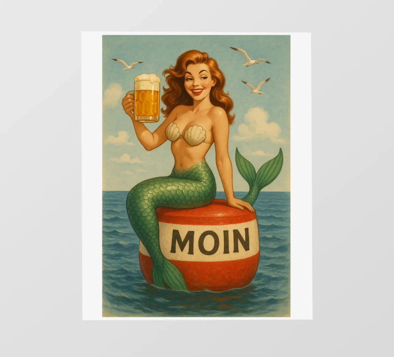 Nixe mit Bier pellicola backlit da Fies&Fein