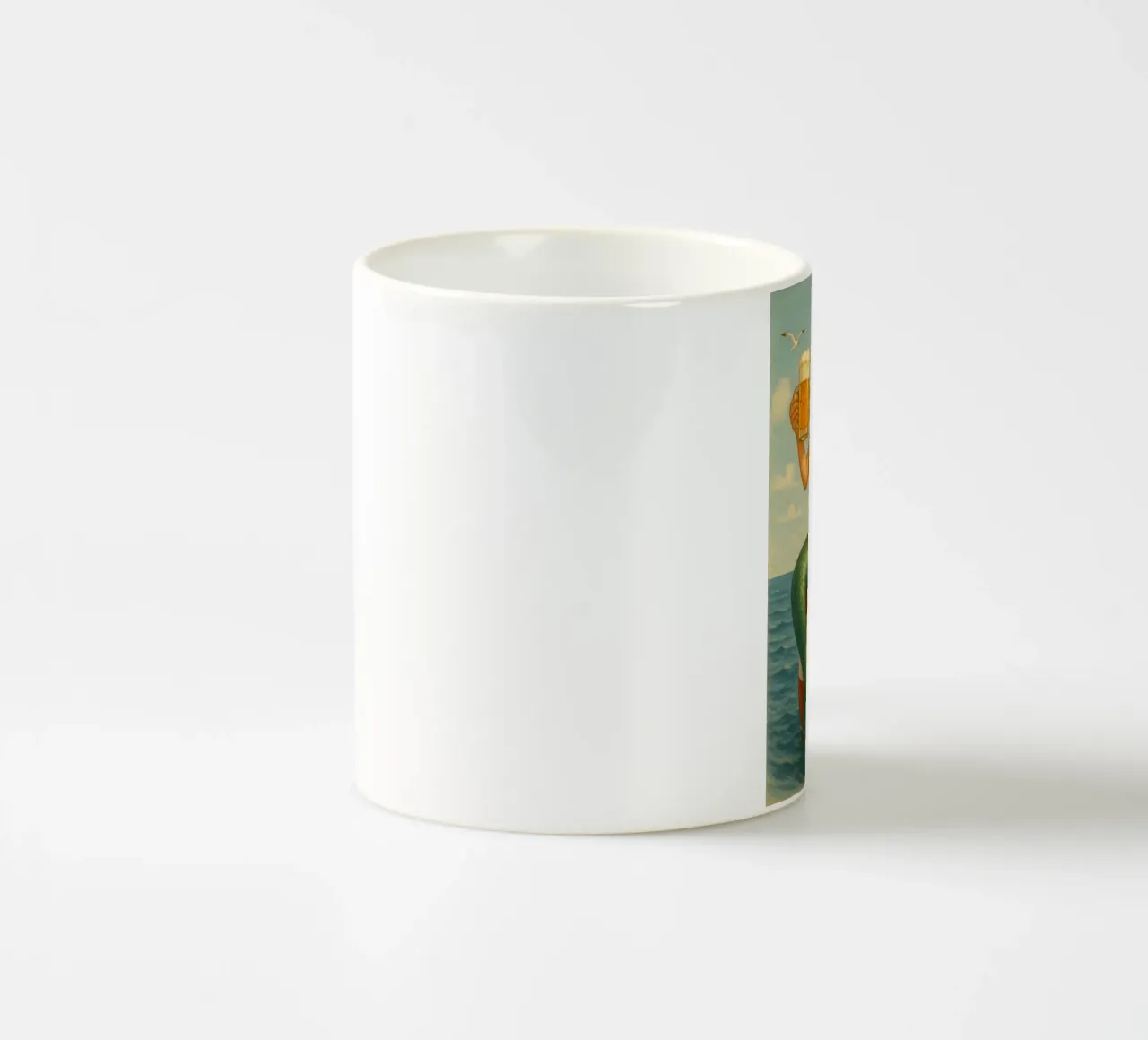 Nixe mit Bier tazza in ceramica da Fies&Fein