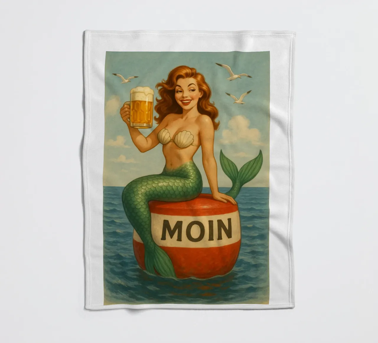 Nixe mit Bier coperta in pile da Fies&Fein