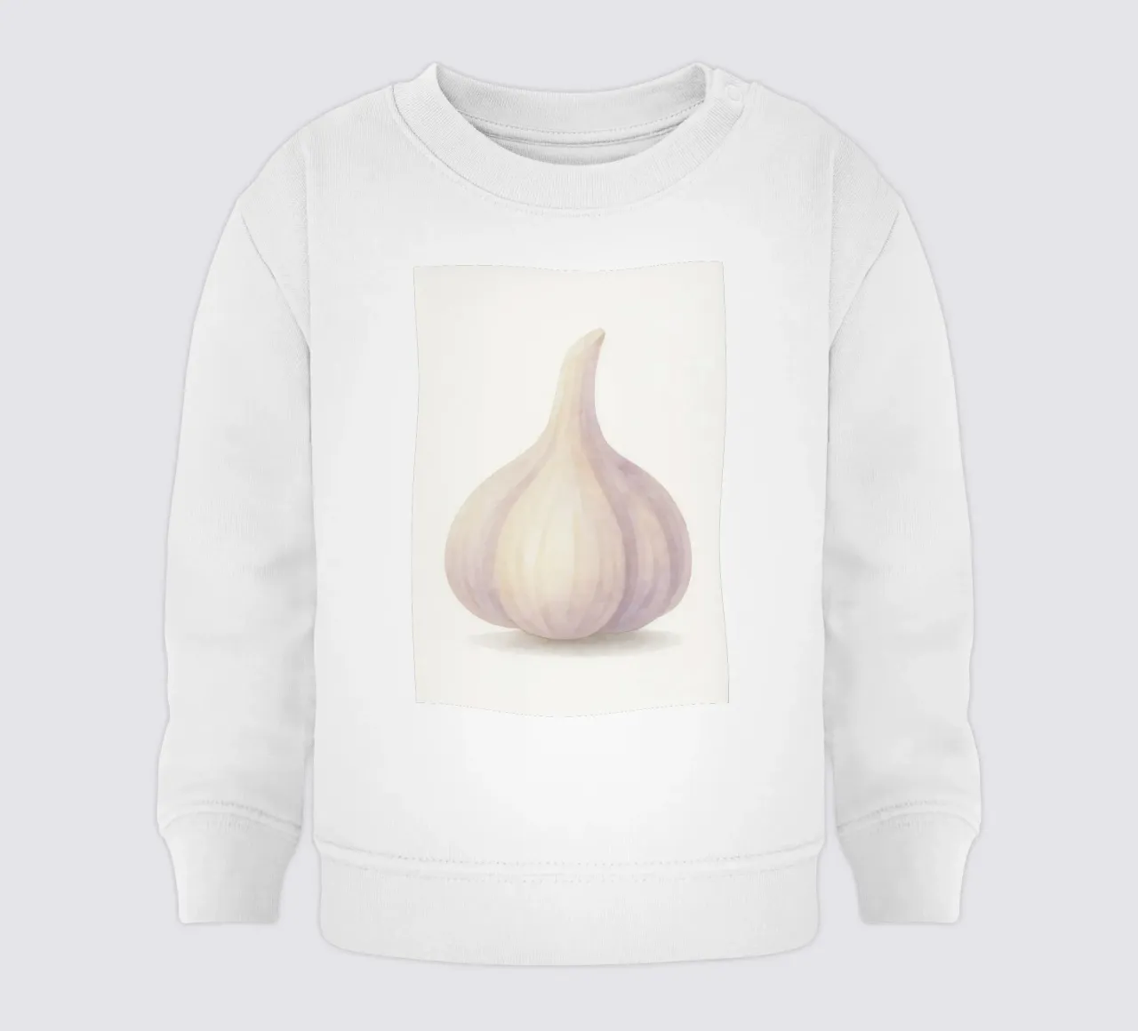 Cute Garlic – Smiley Veggie for Kids baby sweatshirt by Attaboy Dsgn