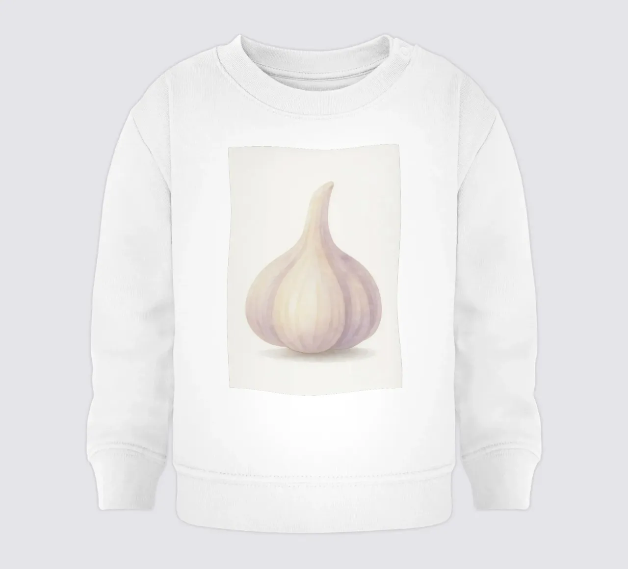 Cute Garlic – Smiley Veggie for Kids baby sweatshirt by Attaboy Dsgn