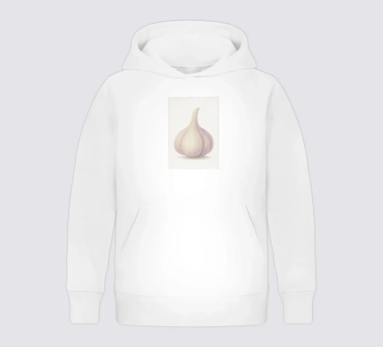 Cute Garlic – Smiley Veggie for Kids kids hoodie by Attaboy Dsgn