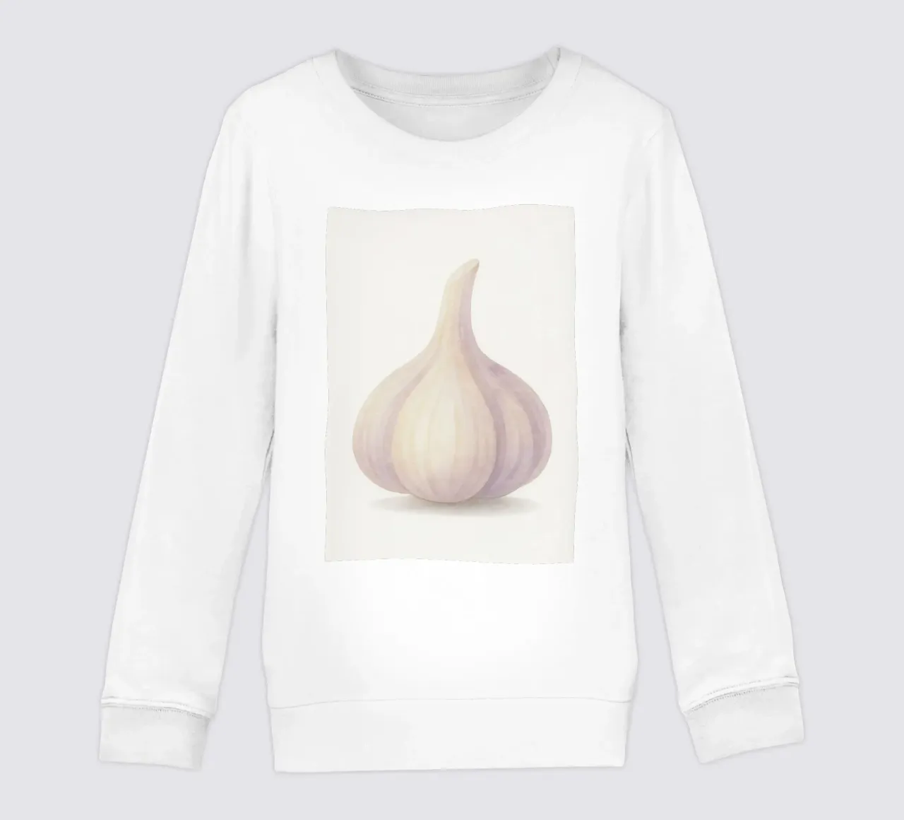 Cute Garlic – Smiley Veggie for Kids kids sweatshirt by Attaboy Dsgn
