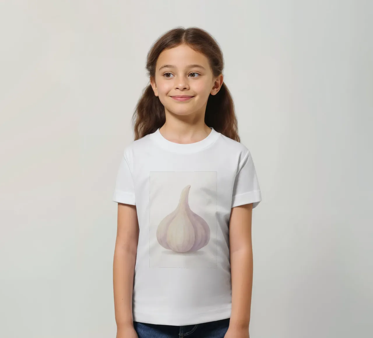 Cute Garlic – Smiley Veggie for Kids kids t-shirt by Attaboy Dsgn