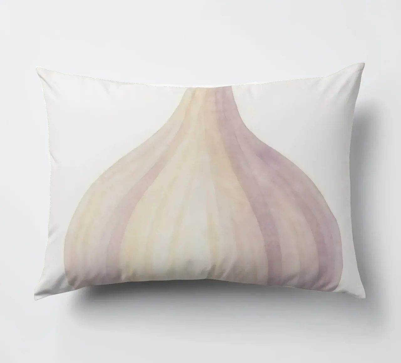 Cute Garlic – Smiley Veggie for Kids decorative cushion by Attaboy Dsgn
