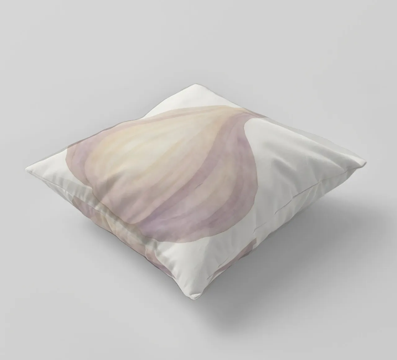 Cute Garlic – Smiley Veggie for Kids decorative cushion by Attaboy Dsgn