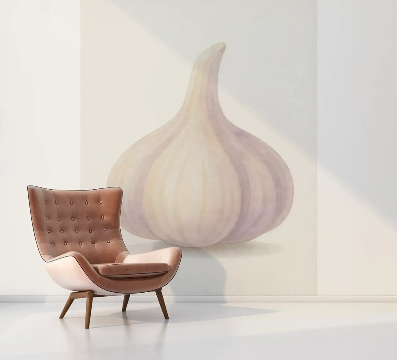 Cute Garlic – Smiley Veggie for Kids photo wallpaper by Attaboy Dsgn