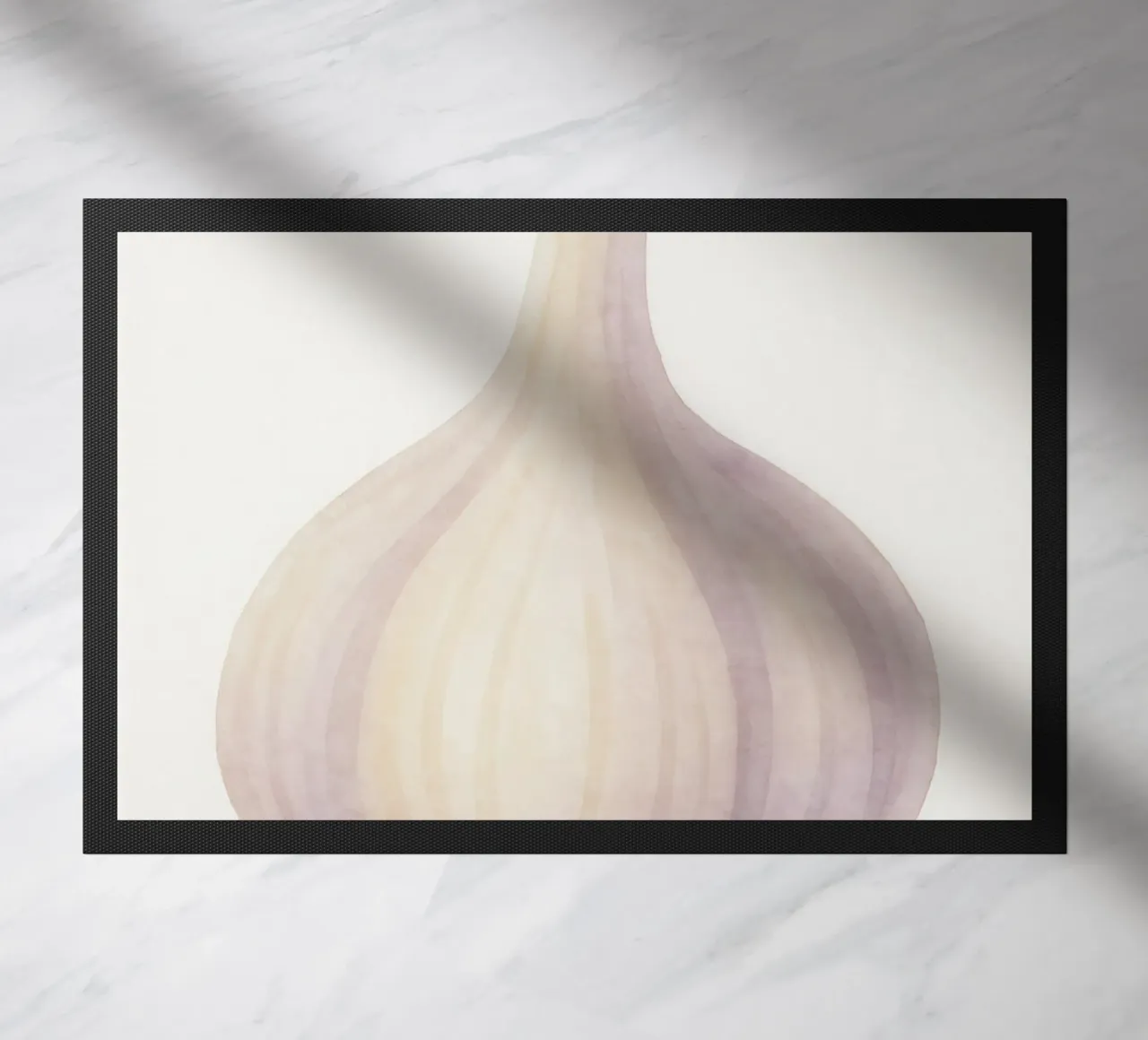 Cute Garlic – Smiley Veggie for Kids doormat by Attaboy Dsgn