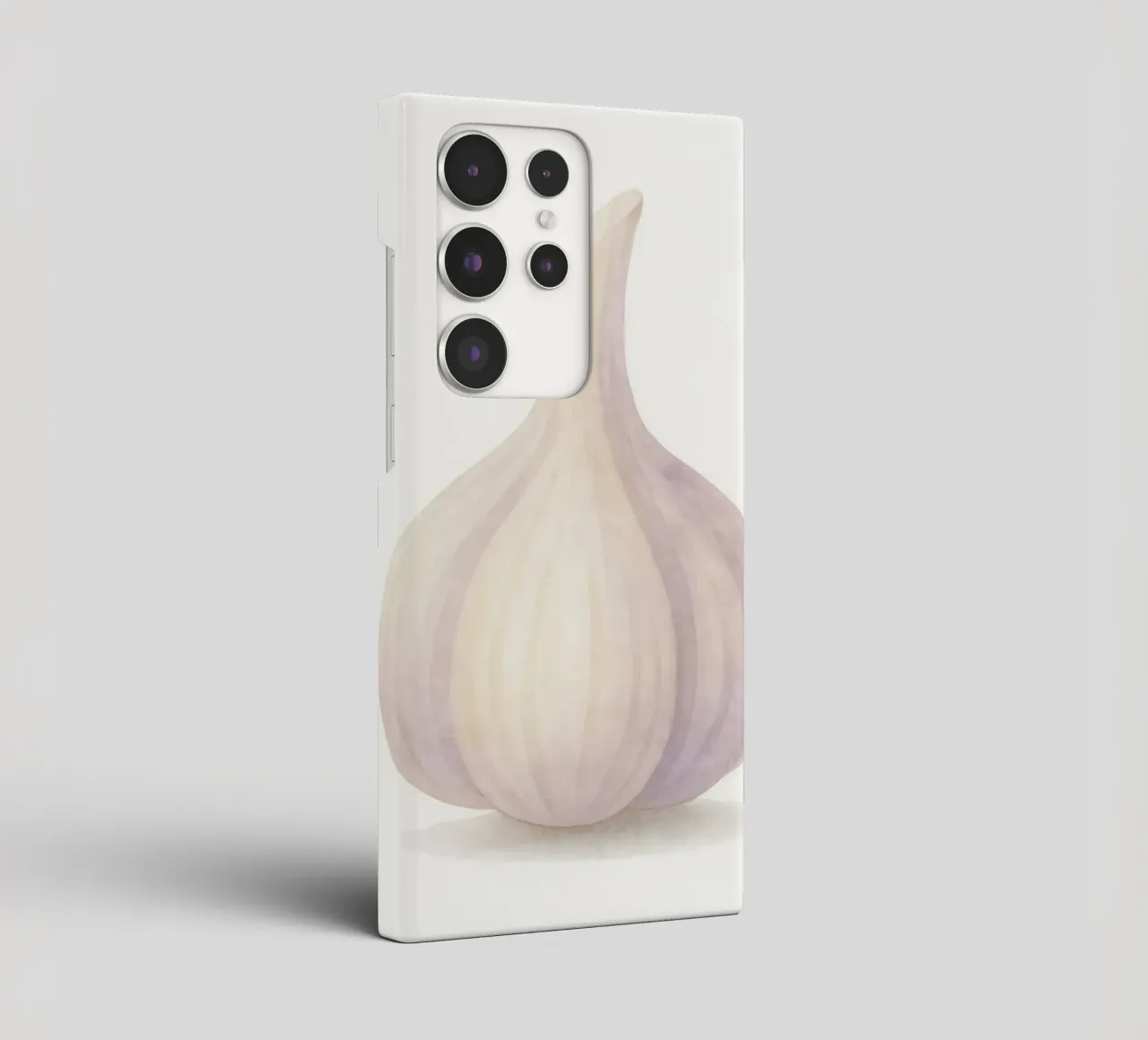 Cute Garlic – Smiley Veggie for Kids samsung phone case by Attaboy Dsgn