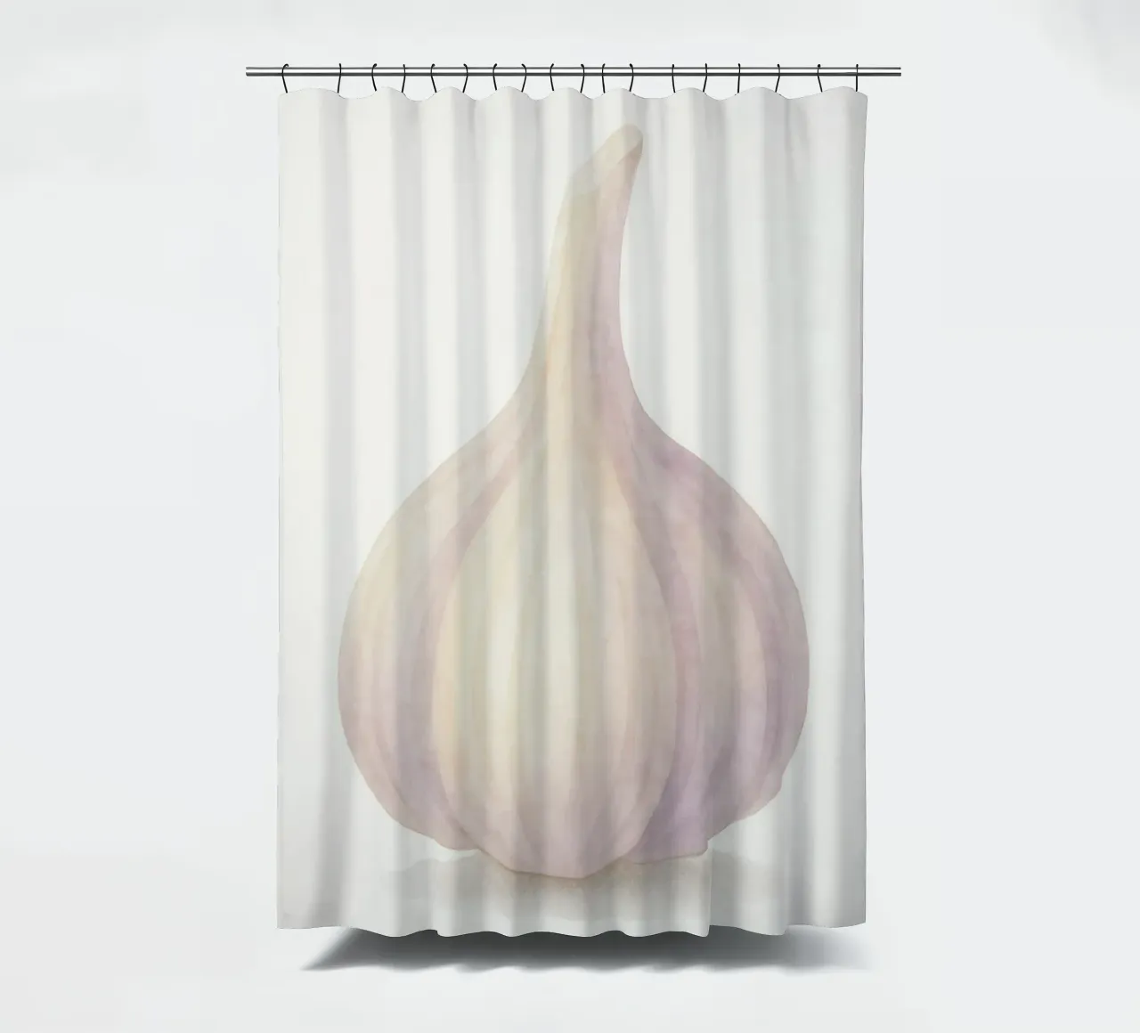 Cute Garlic – Smiley Veggie for Kids shower curtain by Attaboy Dsgn