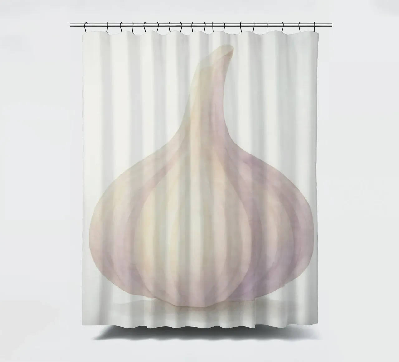 Cute Garlic – Smiley Veggie for Kids shower curtain by Attaboy Dsgn