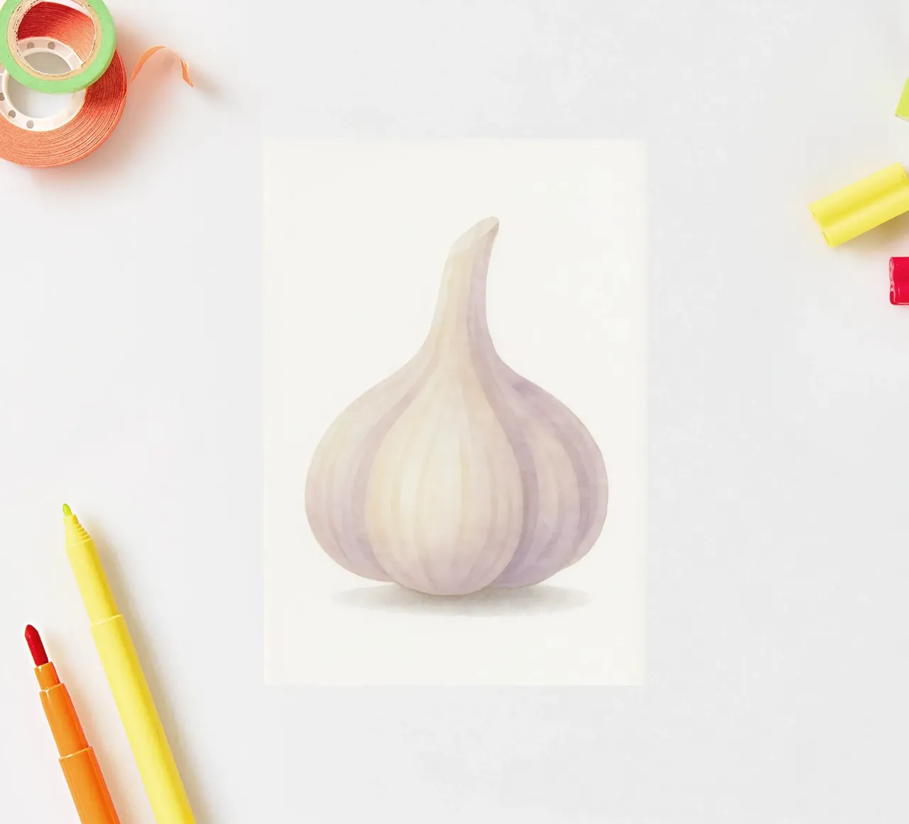 Cute Garlic – Smiley Veggie for Kids sticker by Attaboy Dsgn