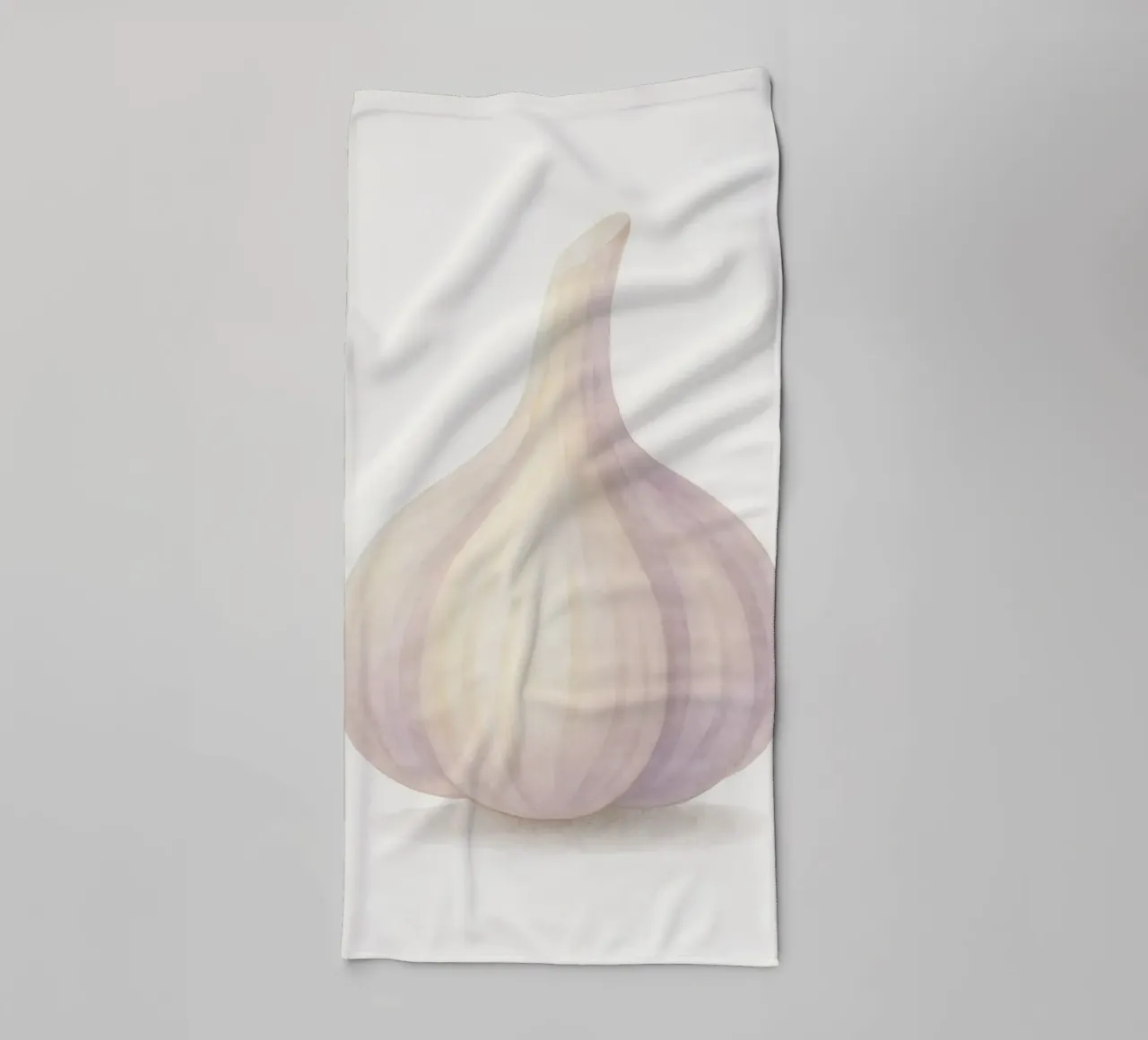 Cute Garlic – Smiley Veggie for Kids towel by Attaboy Dsgn