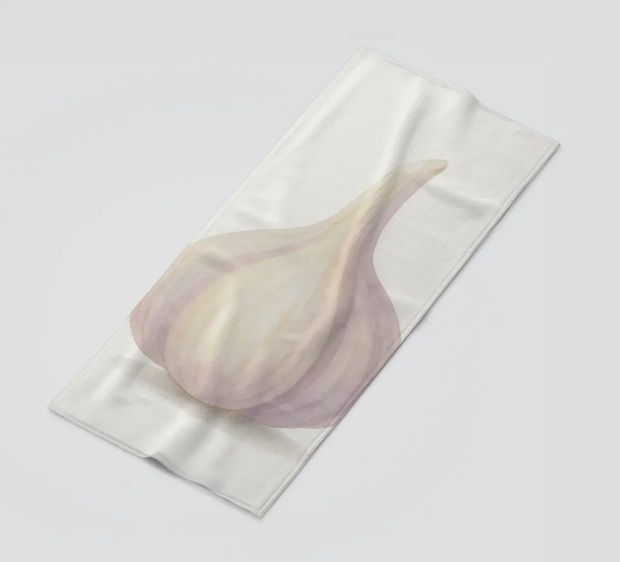 Cute Garlic – Smiley Veggie for Kids beach towel by Attaboy Dsgn