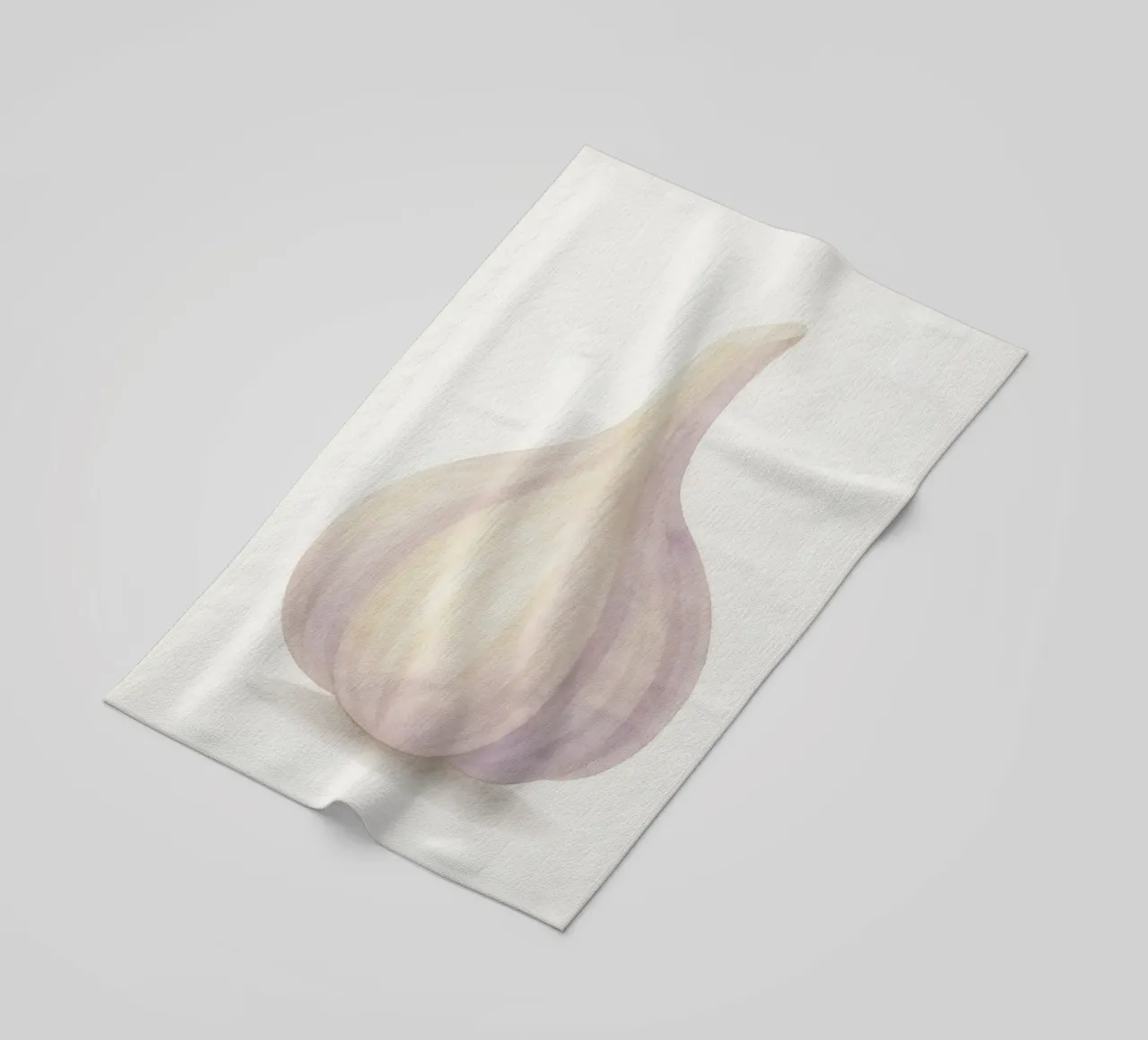 Cute Garlic – Smiley Veggie for Kids beach towel by Attaboy Dsgn